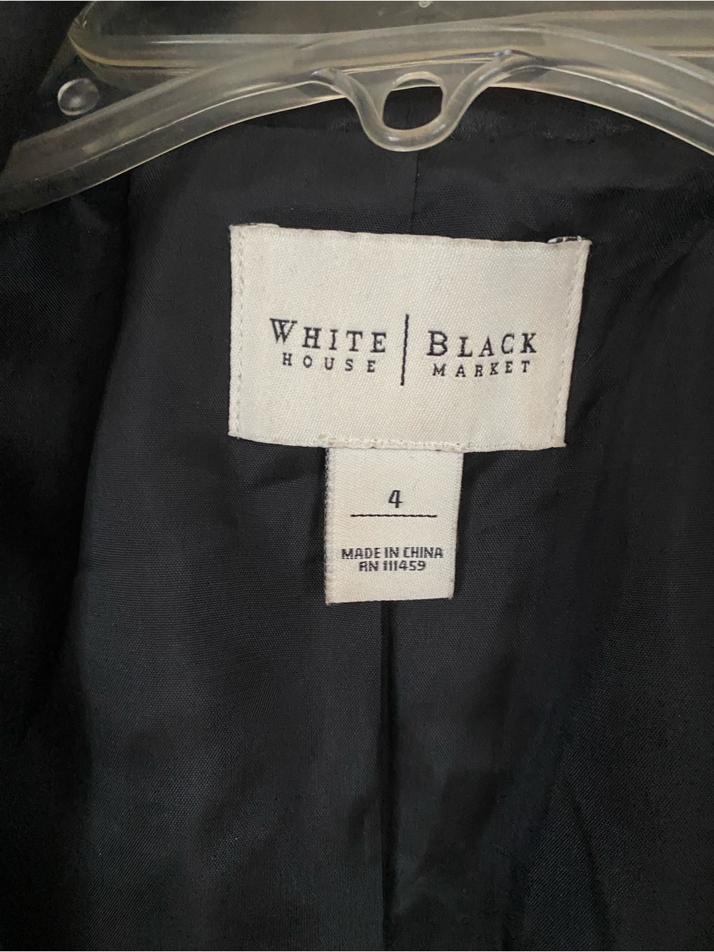 White House Black Market Black, Silver and White Tweed Fringe-Edge Coat - Picture 6 of 8
